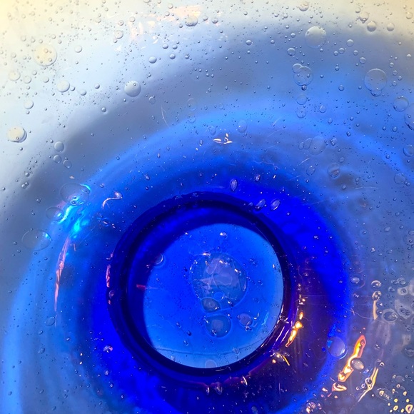 Murano Bubble Art Glass 11” Serving or Fruit Bowl - Picture 8 of 11